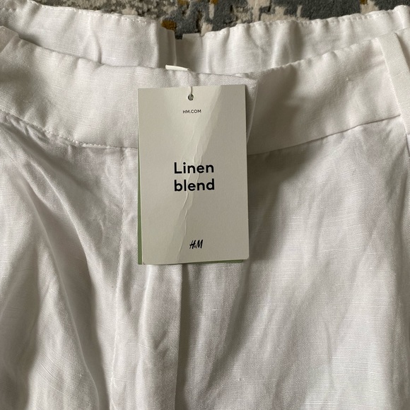 H&M White Linen Blend Pants - Picture 4 of 10